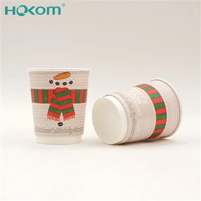 Kávový šálka biologicky odbúrateľný nový dizajn Horúci nápoj s dvojitou stenou papier šálka 16 oz