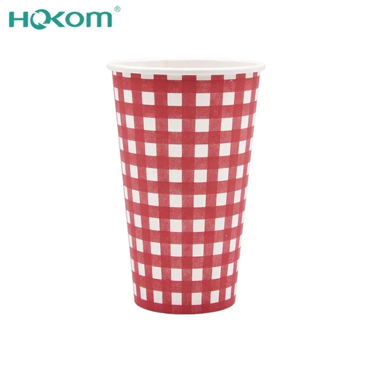 Veľkoobchod 16oz s jedným stenou papierovými šálkami pre horúcu čajovú šťavu mlieko kávu-custom logo a veľkosť pre minerálnu vodu bez veka